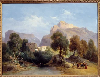 Írószer a Saint Pons völgyében Charles Renoux festménye (1795-1846) 1833 Aix en Provence, Musee Granet