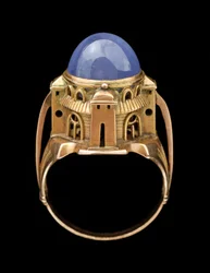 A Sabbatai gyűrű, 1904 (arany, cabochon csillag zafírral)