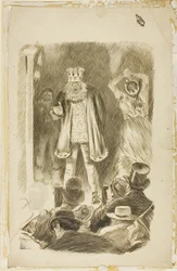 Lord Salisbury beszédet mond egy gyűlésen