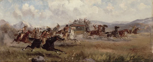 Postakocsit támadó sziúk, 1909