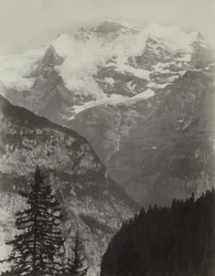 Jungfrau, Kilátás Mürrenből, Svájc, c. 1860-as évek.
