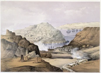 Sebastopol városa „” Szevasztopolban””, Ch. Hardinge. Litho, Vincent Brooks, d. London 1855 Henry Graves.