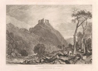 Okehampton vára az Okement folyónál