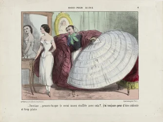 Justine, azt hiszed, hogy eléggé kidolgozom ezt... A Modes pour rire-ből, 1855-1859.