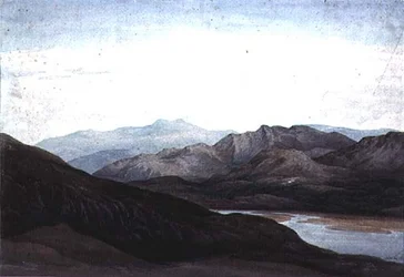 A Mawddach folyón, Merionethshire, a távolban Cader Idris