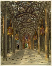 A Carlton House-i Konzervatórium Pyne királyi rezidenciáiból, Thomas Sutherland (sz. 1785) metszetéből, 1819-ben kiadva.