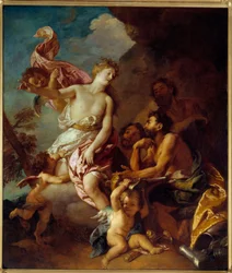 Vénusz fegyvereket kér Vulkántól Charles de La Fosse (1636-1716) Enee festményéhez, 1700 Sun. 1,79x1,52 m Nantes, Musee des Beaux Arts