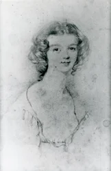 Ellen Nussey portréja (ceruza papíron)