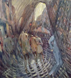 Hail on Sixth Avenue, New York City, 1987