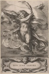 Egy allegorikus alak: Non sine labore, 1628.
