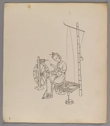 Külön levelek albuma: Silk Cultivation and Production (tinta papíron) (lásd még: 499288-303)