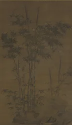Bambusz és verebek, Yuan vagy Ming-dinasztia, 14. század vége