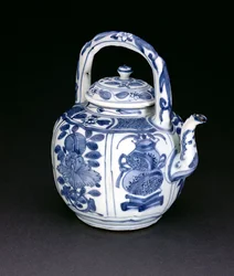 Kék-fehér kraak boros edény, Wanli, 1590-1610 (porcelán)