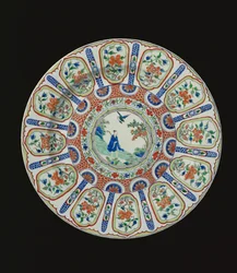Li Bai halhatatlan tang költőt ábrázoló töltő, Kangxi-korszak, 1690 körül (porcelán)