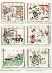 Kínai nacionalista és Európa-ellenes képi világ, a külföldiek elleni háborút hirdető népszerű képek fakszimilealbumából, 1891
