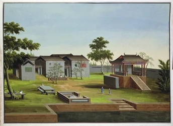 Kerti jelenet, 1820-40 körül (wc papíron)