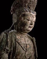 Nagy ülő bodhiszattva meditációban, Jin-dinasztia (1115-1234) (fa és pigment) (részlet) (lásd: 206544)