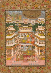 Többszintű udvari jelenet, c. 1735.