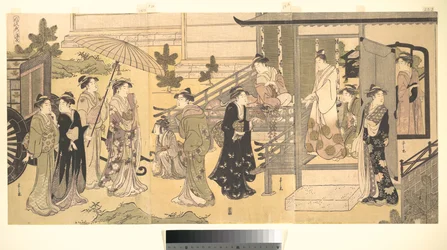 Álcázott jelenet a Gendzsi regényéből (Fūryū Yatsushi Genji), 33. fejezet, „Lilaakáclevelek (Fuji no uraba)”