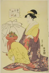 Hotei, a "Jószerencse isteneinek kincseinek összehasonlítása (Fukujin takara awase)" sorozatból