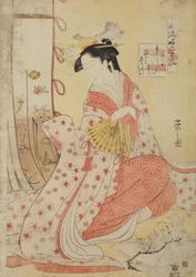 Ono no Komachi költőnő, a következő sorozatból: Hat halhatatlan költő elegáns stilizálásban (2. rész), Furyu yatsushi Rokkasen, sono ni