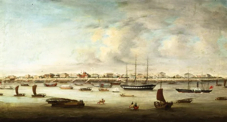 Kínai halászhajók, Sanghaj, 1857 körül