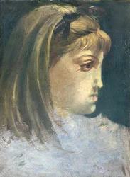 Misia Sert (1872-1950) Manet stílusában (olaj, vászon)