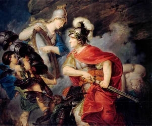 II. Frigyes porosz allegóriája, aki Nagy néven (1712-1786) Persee-ben (a hétéves háború kezdete)