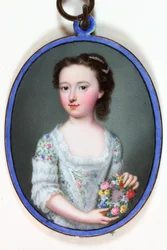 Lady Elizabeth Cavendish Bentinck, később Weymouth vikomtné és Bath Marchioness (zománc)