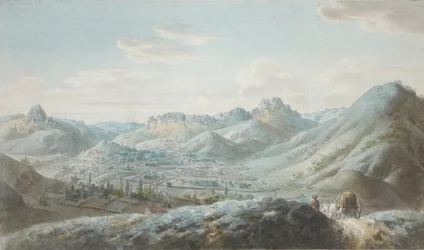 Kilátás a Taraktash-hegységre a Krími-hegységben, 1810-es évek