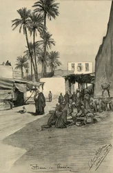Utca Asszuánban, Egyiptomban, 1898.