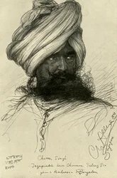 Chatter Singh őr, Szingapúr, 1898.