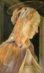 A Magdolna feje (Sandro Botticelli után) (tempera, tábla)