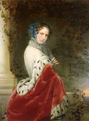 Alexandra Fjodorovna porosz Charlotte császárné portréja, I. Miklós császár felesége 1798-1860, 1852