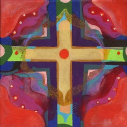 Meditáció 40 A horizonton, 2017 körül (akril, vászon)
