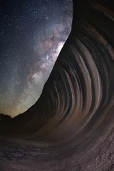A Tejút a Wave Rock felett