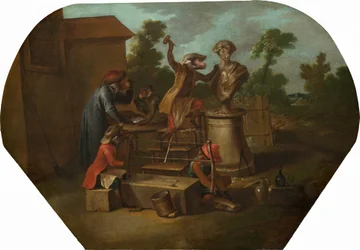 Singerie: A szobrász c. 1739.