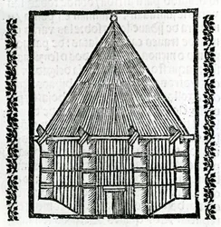 A "la Historia general de las Indias" 1547-ből származó hut.