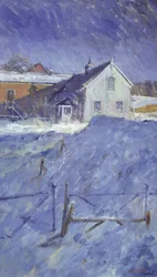 Tél a Silver Lodge-ban (olaj, vászon)