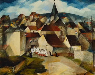 Falusi körmenet, Franciaország, 1923 körül