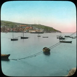 Polruan a cornwalli Fowey-ből, a 19. század végén vagy a 20. század elején.