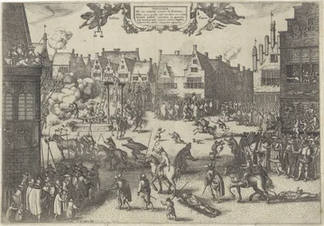 A puskapor-árulás összeesküvőinek kivégzése, 1606 Supplicium de octo coniuratis sumtum in Britannia (cím a tárgyon)