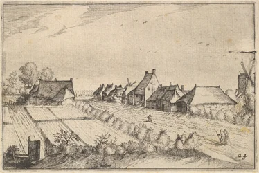 Mezők és út, 8. tábla a Regiunculae et Villae aliquot Ducatus Brabantiae-től, kb. 1610
