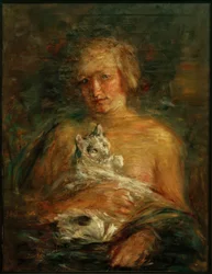 Lány macskával