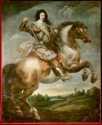 XIII. Lajos lovas portréja (1601-1643) Claude Deruet (1588-1662) festménye 17. század V. 3,13 x 2,40 m