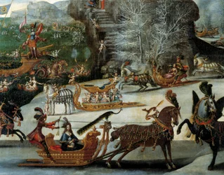 A szán részletezi a négy elemet: a vizet. Claude Deruet festménye (1588-1662)