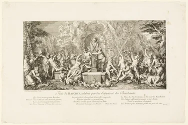 Bacchus ünnepe, amelyet a szatírok és a bakkhánsnők ünnepelnek