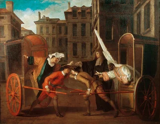 "Les deux carrosses", 1707 körül (olaj, vászon)