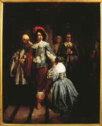 I. Károly angliai (1600-1649) Halálba vezetve. (olajfestmény)
