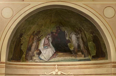 Kidolgozott makett a Saint-Philippe-du-Roule-templom Szűzanya-kápolnájához (harmadik vázlat): „A Szűz megkoronázása”, 1857 és 1860 között